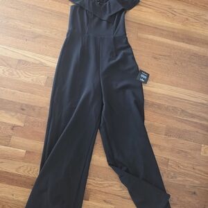 Women's Black Wide-Leg Jumpsuit